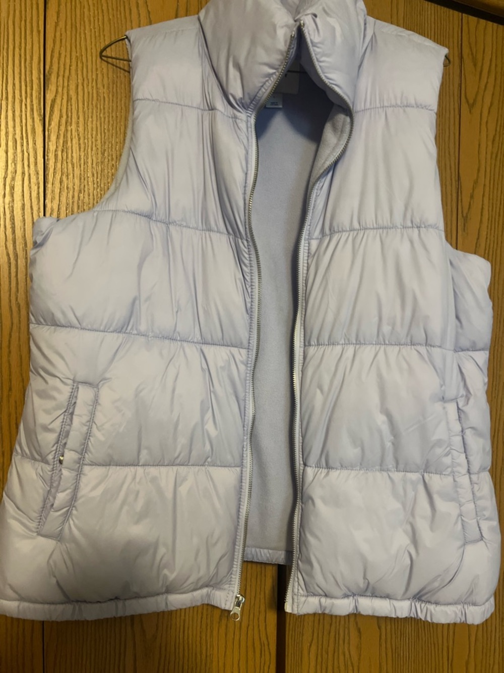 Women's Light Lavender Puffer Vest - Sleeveless Jacket Old Navy